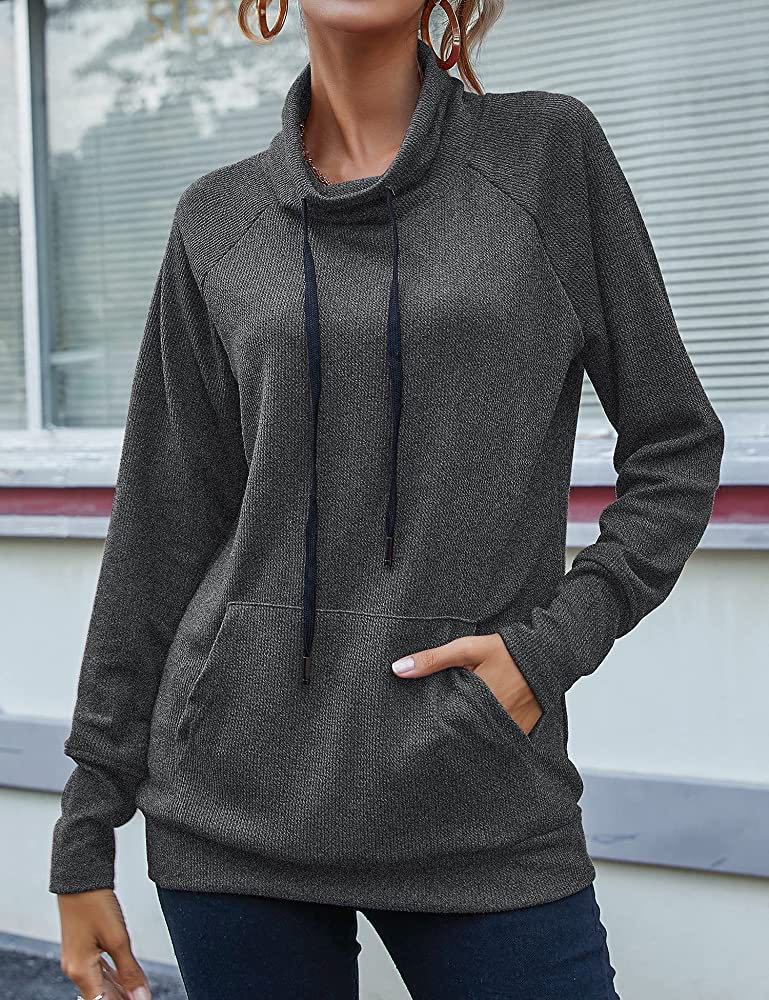 Damen modischer Kapuzensweater mit praktischen Taschen und ergonomischem Schnitt EB