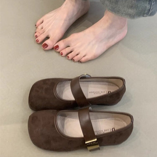 Damen elegante Mary Jane Ballerinas mit komfortablem Riemchen EB