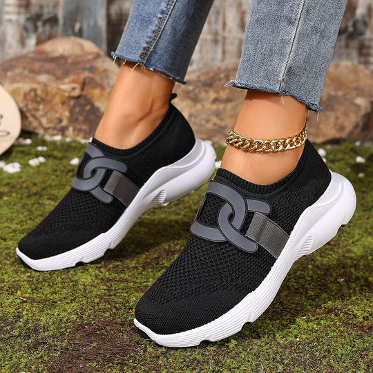 Damen Atmungsaktive Freizeitschuhe mit elastischem Riemen EB