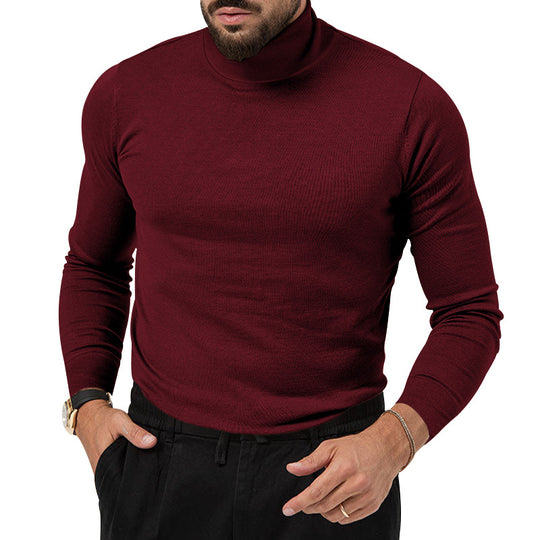Herren Rollkragenpullover aus weichem Baumwollmix mit strukturierter Oberfläche EB