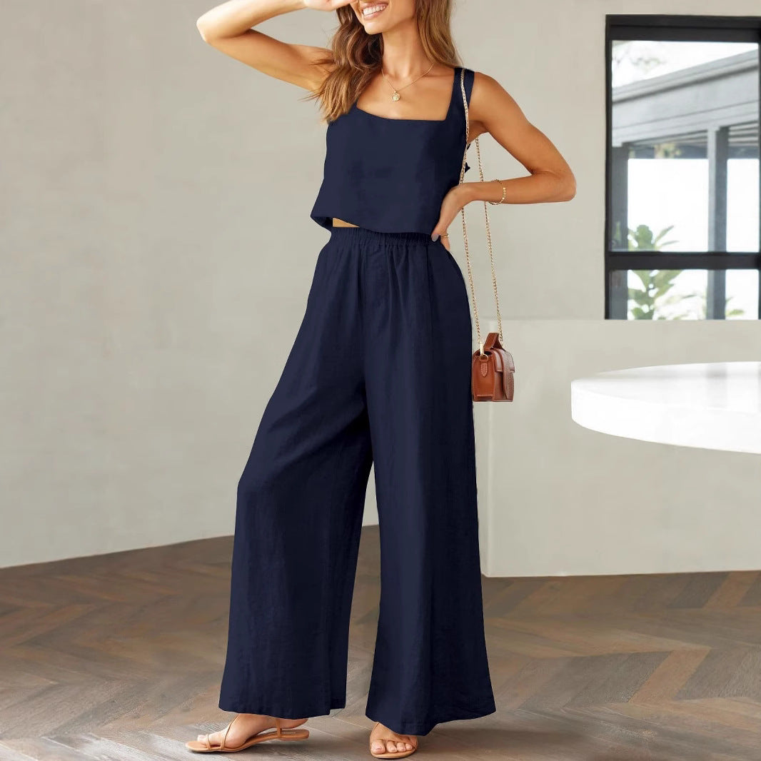 Damen luftiges Zwei-teiliges Ensemble mit lockerem Schnitt EB