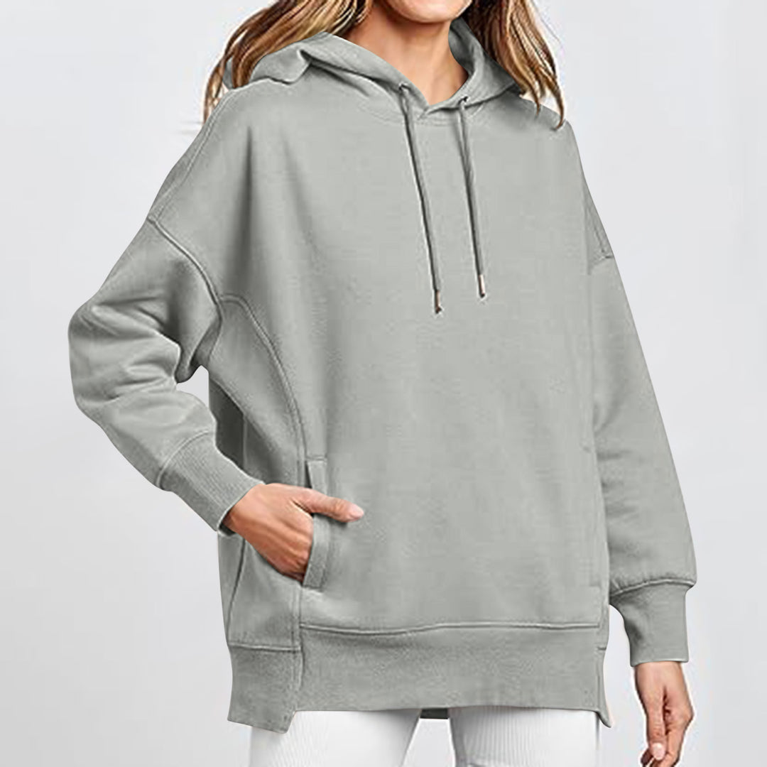 Damen Oversized Kapuzenpullover mit Taschen und Kängurustil EB