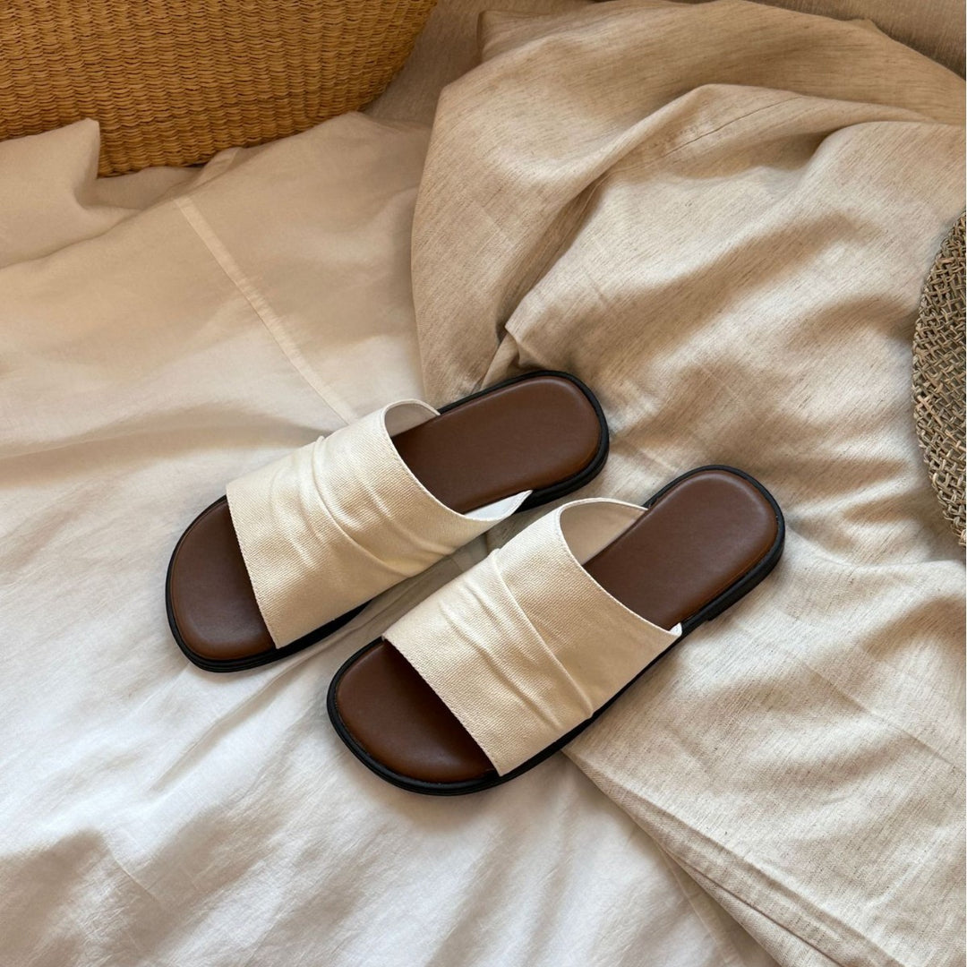 Damen Komfortable Zehentrenner-Sandalen mit atmungsaktivem Riemendesign und rutschfester Sohle EB