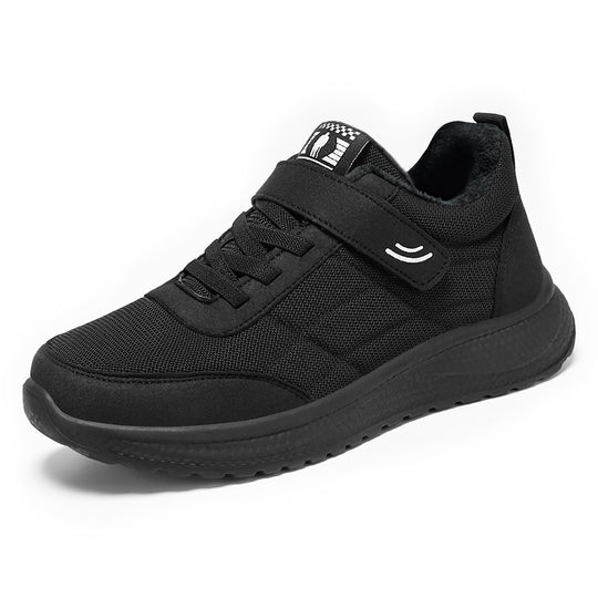 Damen nan gefütterter Komfort-Walking-Sneaker mit niedrigem Schaft, Klettverschluss und stoßabsorbierender EVA-Dämpfung EB