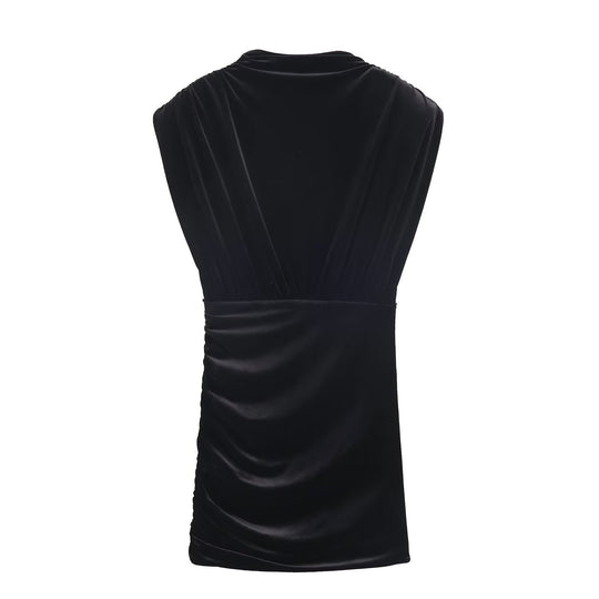 Damen elegantes Top mit Wickeldesign und luxuriöser Drapierung EB