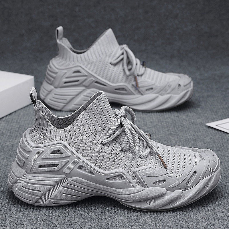 Damen Sportliche Strick-Sneaker mit atmungsaktiver Oberflächenstruktur EB