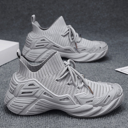 Damen Sportliche Strick-Sneaker mit atmungsaktiver Oberflächenstruktur EB