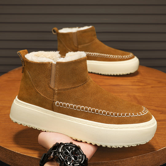 Damen kuschelige Winterstiefel mit elastischem Einsatz EB