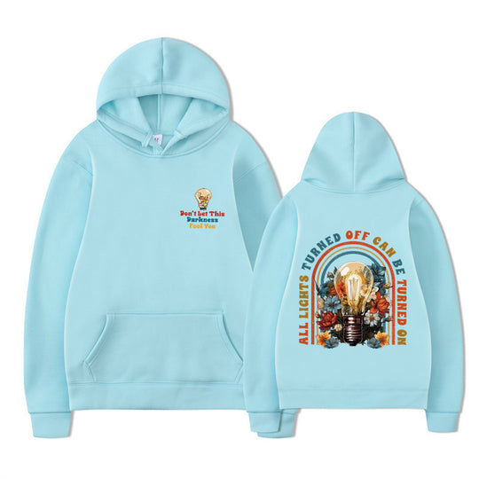 Damen Kapuzenpullover mit buntem Motiv und entspannter Passform EB