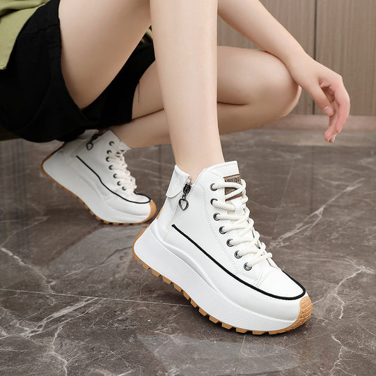 Damen High-Top Sneakers mit elegantem Reißverschluss und dämpfender Laufsohle EB