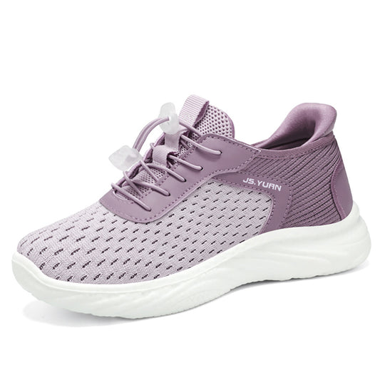 Damen nan leichter Strick-Sneaker mit elastischem Sockeneinstieg, Schnellzug-Schnürung und gedämpfter EVA-Zwischensohle EB