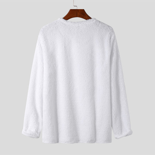 Damen Weicher Fleece-Pullover mit lässigem Schnitt und praktischen Taschen EB