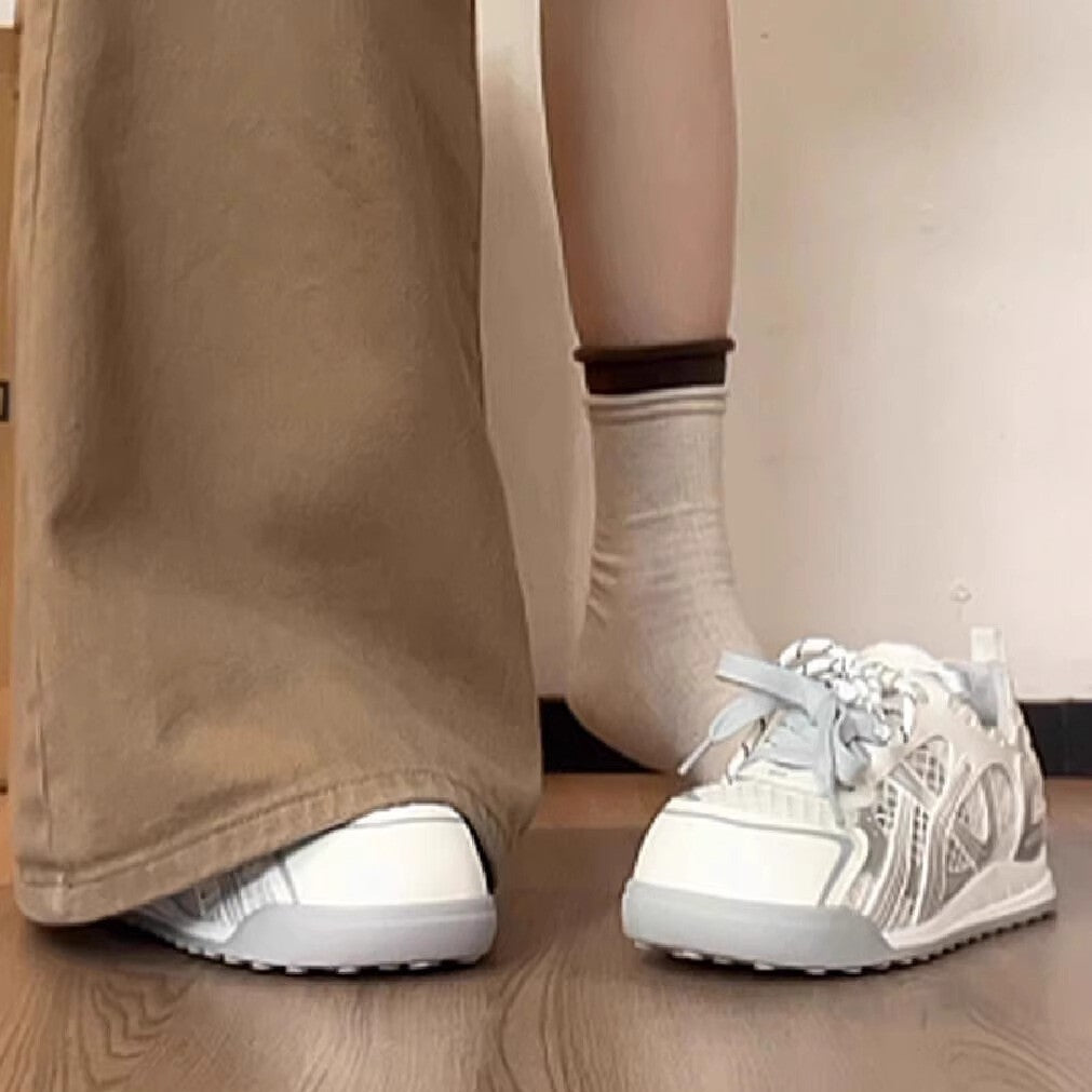 Damen Trendige Sneakers mit atmungsaktiver Mesh-Oberfläche und komfortabler Dämpfung EB
