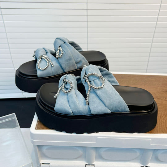 Damen Modische Plateauschuhe mit festlichem Schmuck EB