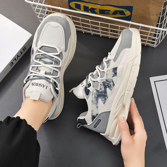 Damen modische sportive Sneakers mit atmungsaktiver Oberfläche und dämpfender Sohle EB