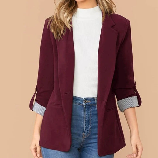 Damen Eleganter und stilvoller Blazer mit Streifenmuster EB