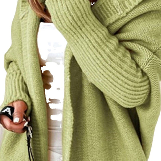Damen Grobstrickcardigan mit weitem Revers und strukturiertem Design EB