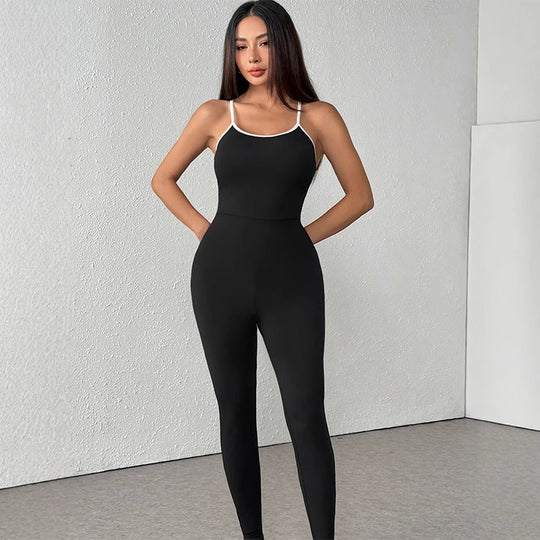 Damen elegante bodenlange Jumpsuit EB