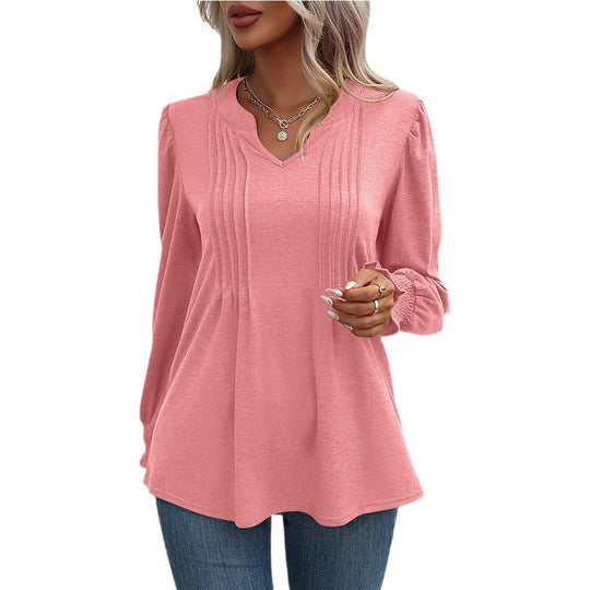 Damen Langarmshirt mit raffiniertem Plissee-Design EB
