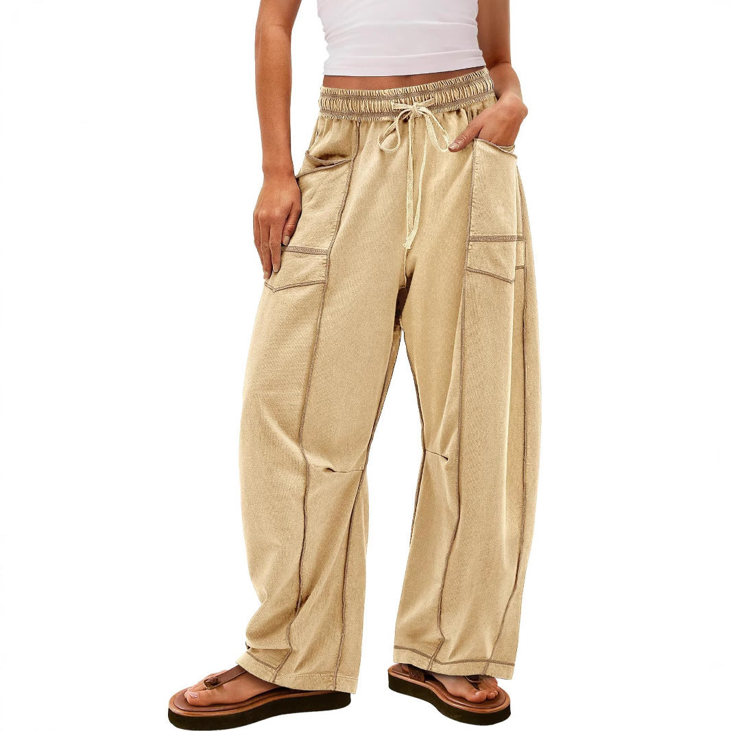 Damen Gemütliche und lässige Freizeithose mit großen Taschen EB