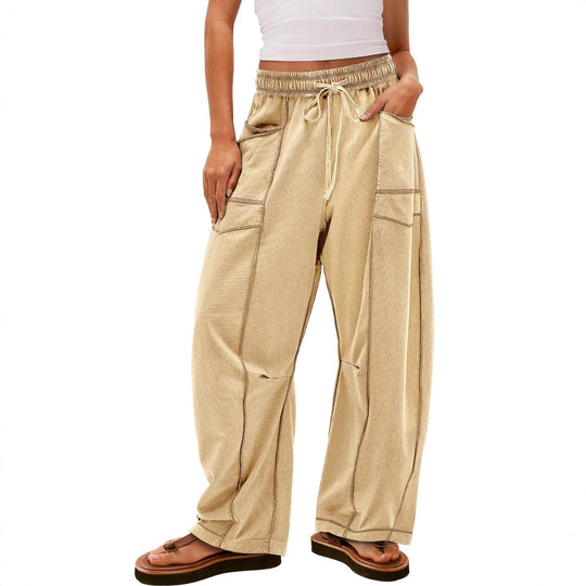 Damen Gemütliche und lässige Freizeithose mit großen Taschen EB