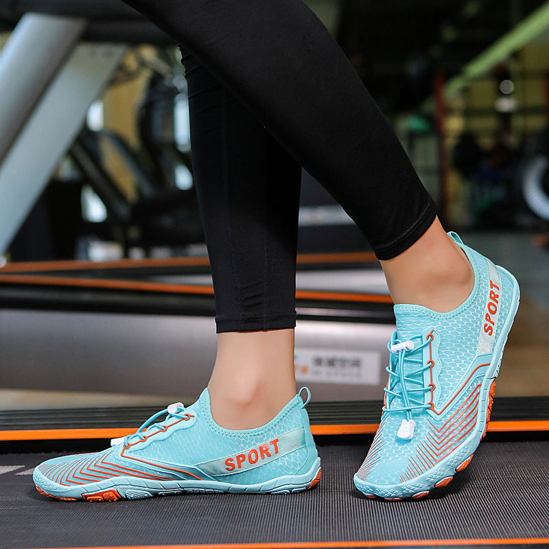 Damen Sportliche Aquaschuhe mit hoch atmungsaktivem Obermaterial und elastischer Schnürung EB