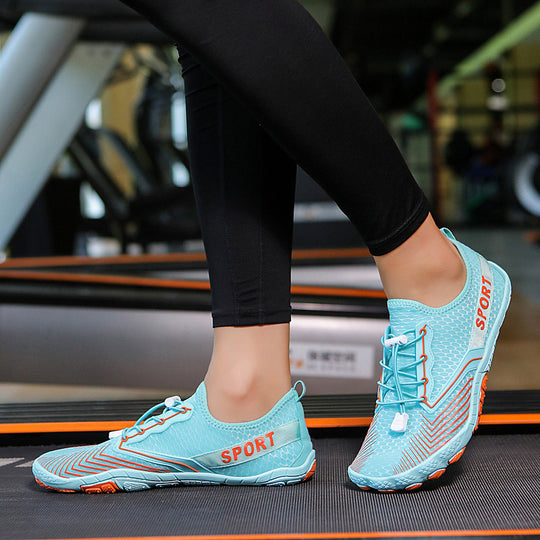 Damen Sportliche Aquaschuhe mit hoch atmungsaktivem Obermaterial und elastischer Schnürung EB