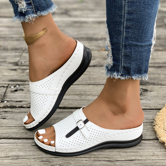 Damen komfortable Riemensandalen mit atmungsaktiven Luftlöchern EB