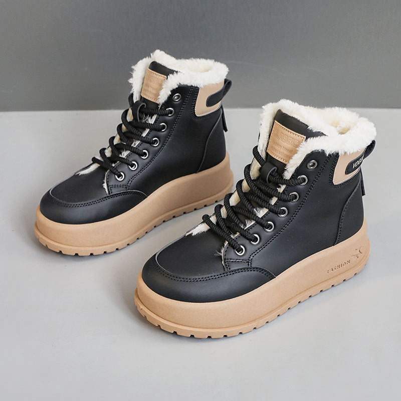 Damen Winterliche Schnürstiefel mit kuscheligem Innenfutter EB