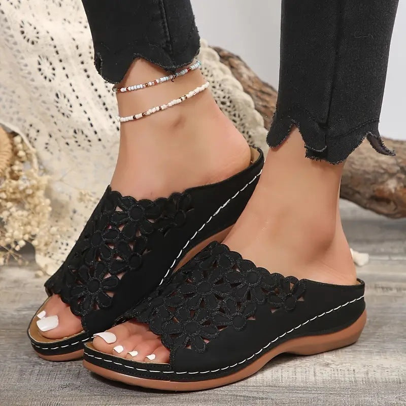 Damen Bequeme und modische Zehentrenner-Sandalen EB