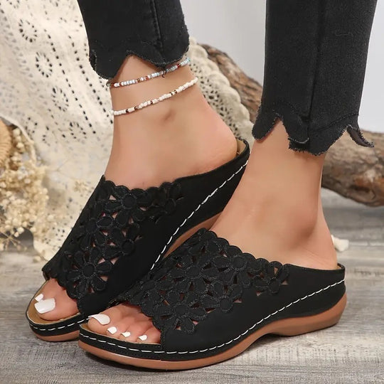 Damen Bequeme und modische Zehentrenner-Sandalen EB