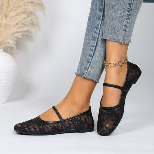 Damen elegante und atmungsaktive Ballerinas EB