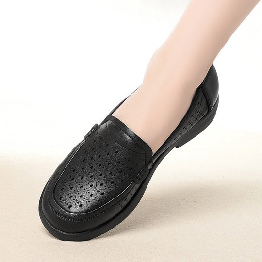 Damen atmungsaktive Mokassins mit eleganten Perforationen EB