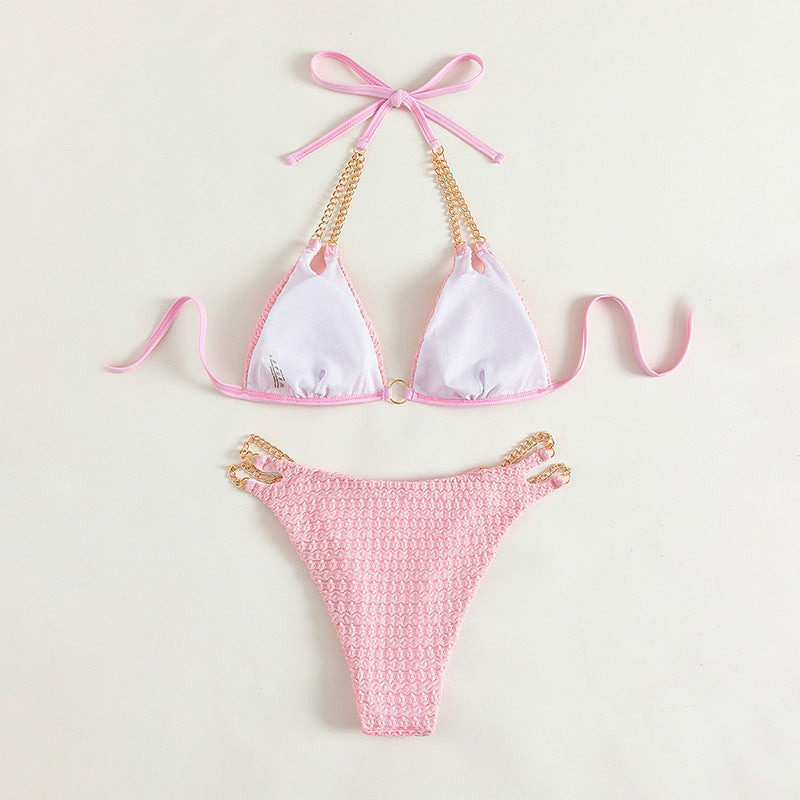 Damen Triangel-Bikini mit charakteristischem Ketten-Design EB