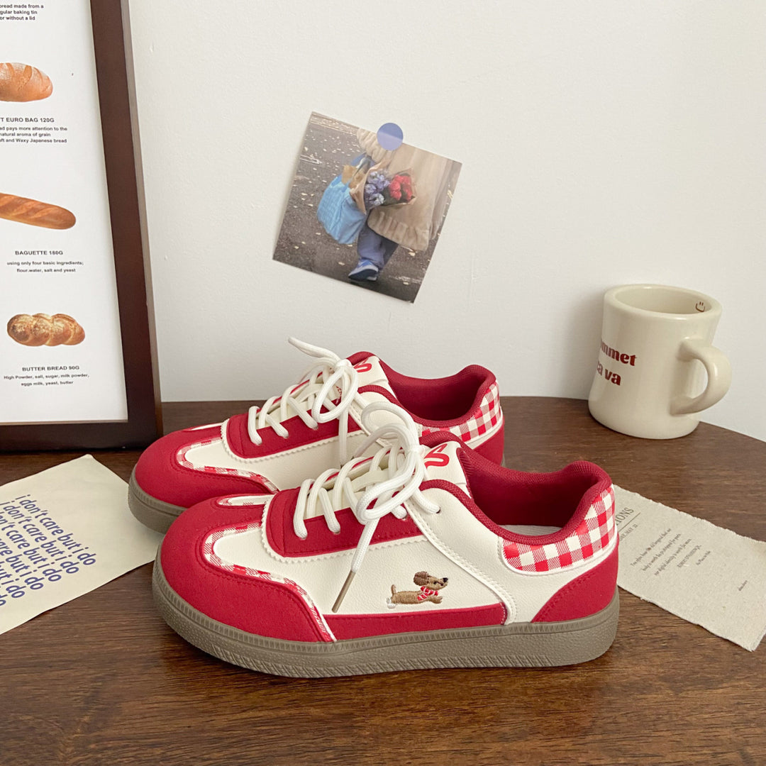 Damen Sneakers mit verspieltem Tiermotiv und atmungsaktiver Oberflächenstruktur EB