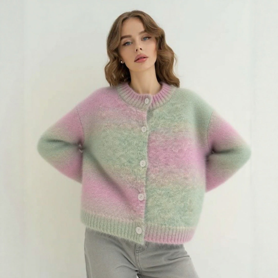Damen Strickjacke mit knopfbarem Design und luxuriöser Maschenstruktur EB