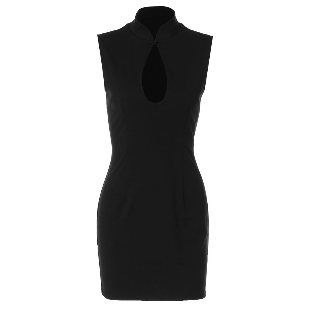Damen Kleid mit schmalem Schnitt und elegantem Stehkragen EB