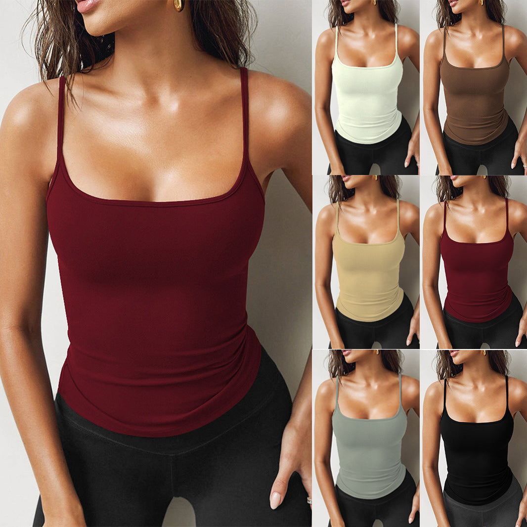 Damen ärmelloses Ripp-Tanktop mit flexibler Passform und dekorativen Raffung EB