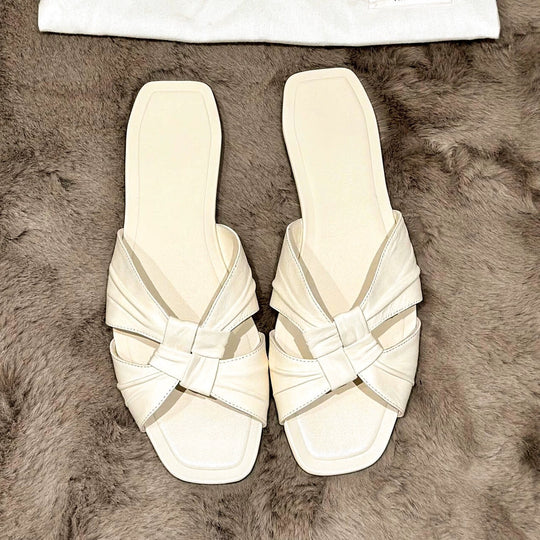 Damen Riemensandalen mit dekorativem Knotendesign EB
