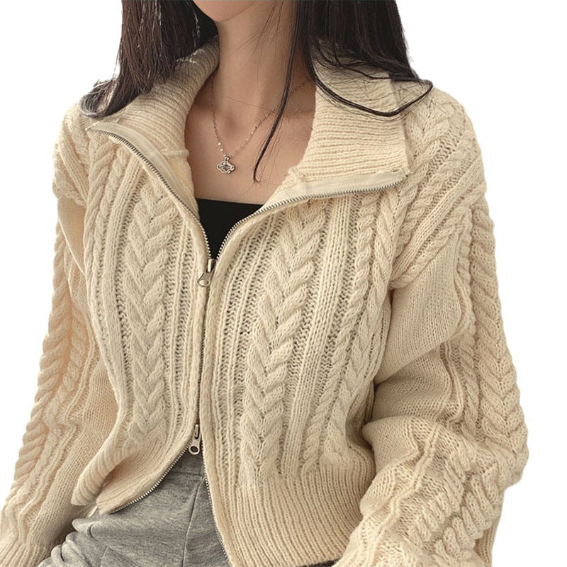 Damen Strickjacke mit hochwertigem Zipper EB