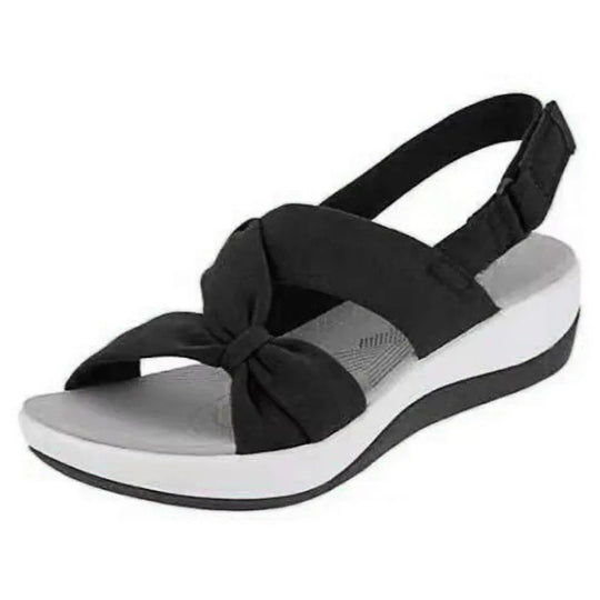 Damen Wedge-Sandalen mit modischem Knoten-Design und ergonomischer Sohle EB