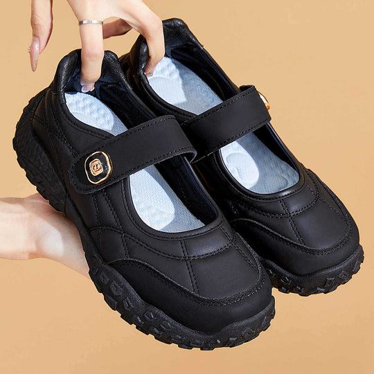 Damen bequeme Alltagsschuhe mit flexiblem Klettverschluss EB