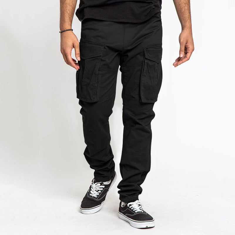 Herren Cargo-Hose mit Mehrfach-Taschen, tapered Passform & Kordelabschluss EB
