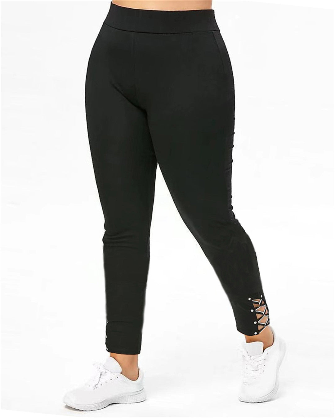 Damen Sportleggings mit dekorativen Schnürdetails EB