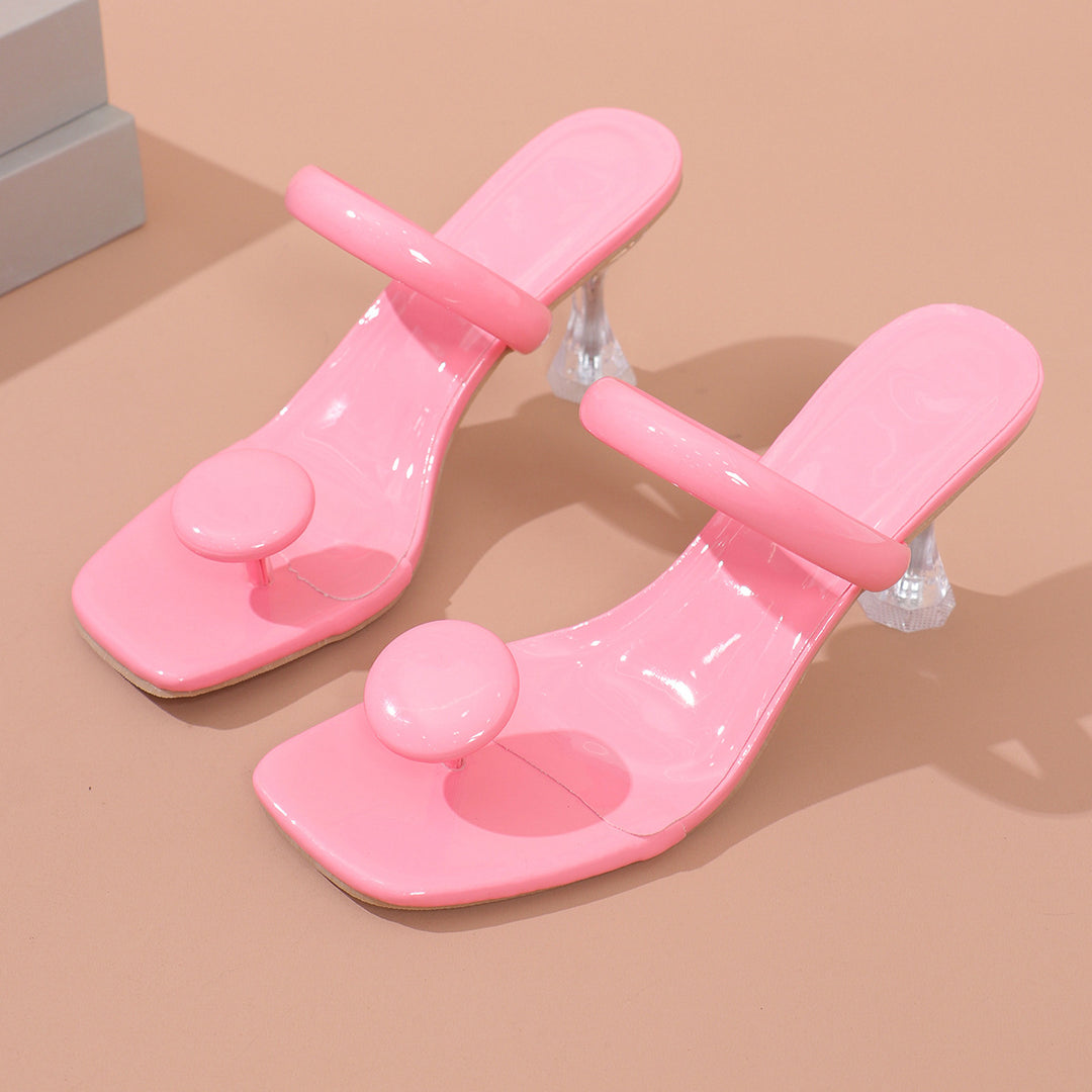 Damen Elegante und raffinierte Mules mit durchsichtigen Akzenten EB