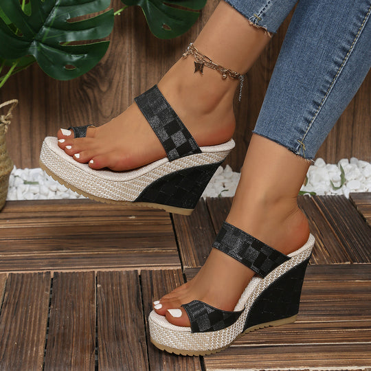 Damen Wedge-Sandalen mit atmungsaktivem Obermaterial und komfortablem Fußbett EB