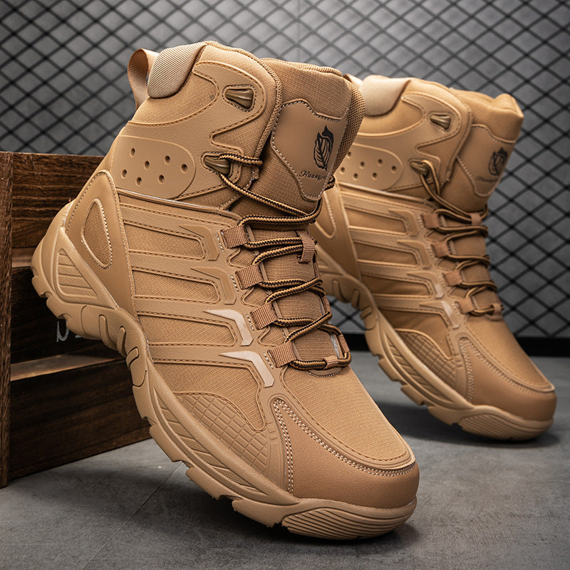Damen hochschuhige Outdoor-Stiefel mit rutschfester Sohle und atmungsaktivem Obermaterial EB