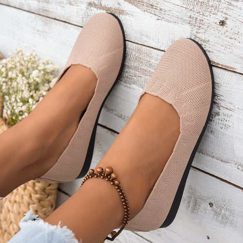 Damen Atmungsaktive Ballerinas mit flexiblem Fußbett EB