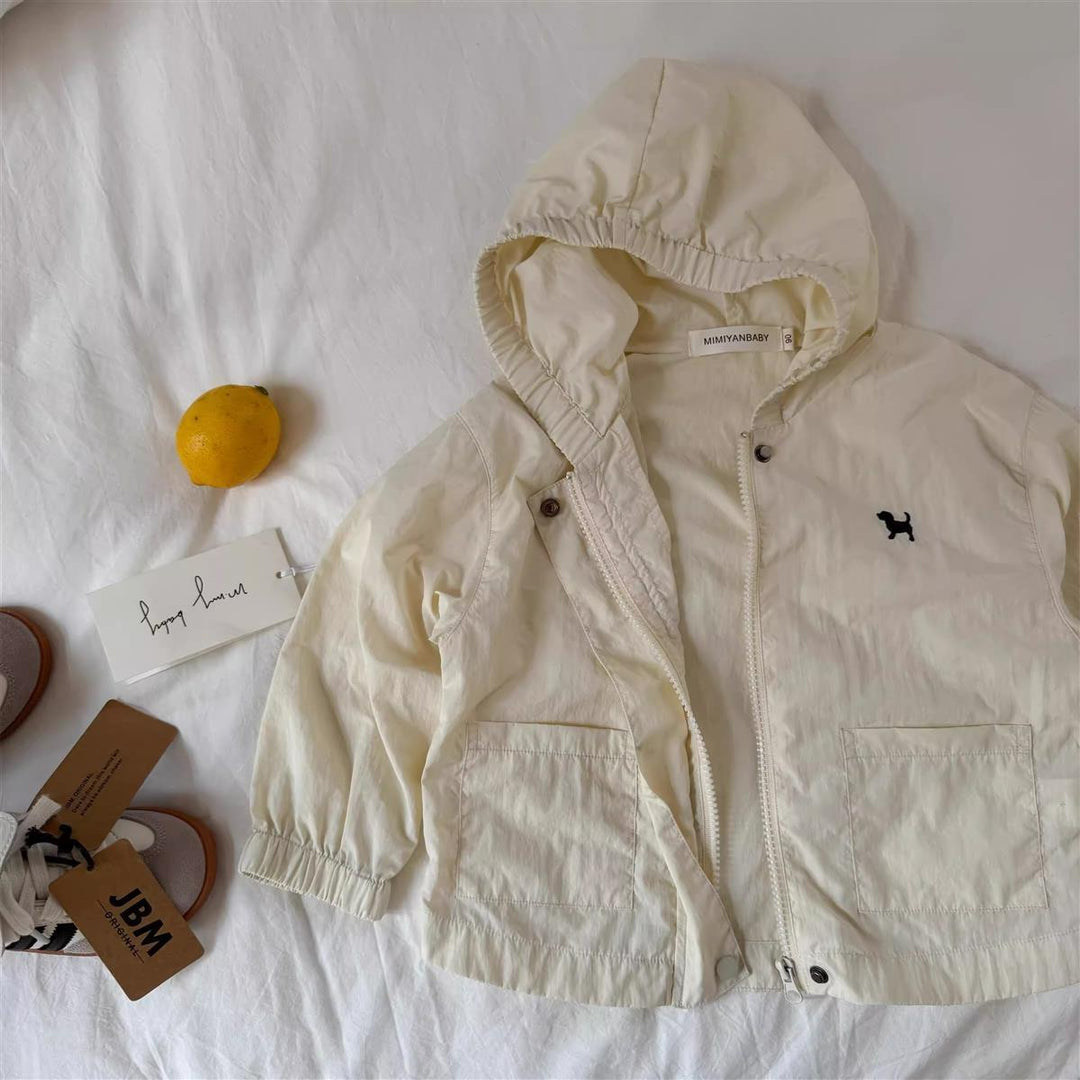 Unisex nan leichtgewicht Kapuzenpackbare Windbreaker-Jacke mit elastischen Bündchen und vorderen Patten Taschen EB