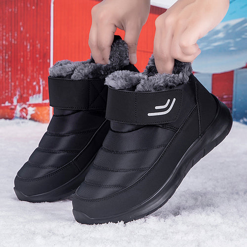 Damen isolierte Winterstiefel mit rutschfester Sohle und praktischem Klettverschluss EB